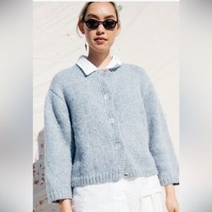Women's Blue Cardigan Sweater